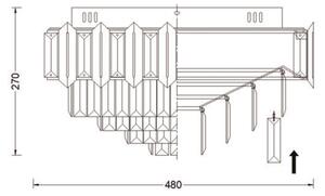 Brilagi - Stropné svietidlo SPECTRA 5xE14/40W/230V, priemer 48 cm, čierne