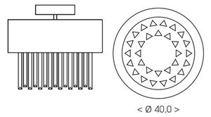 Brilagi - Stropné svietidlo VERVE 4xE14/40W/230V pr. 40 cm čierne