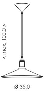 Brilagi - Závesné svietidlo na kábli FORGE 1xE27/60W/230V pr. 36 cm hnedé