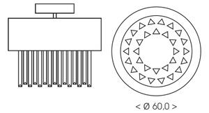 Brilagi - Stropné svietidlo VERVE 6xE14/40W/230V pr. 60 cm zlaté