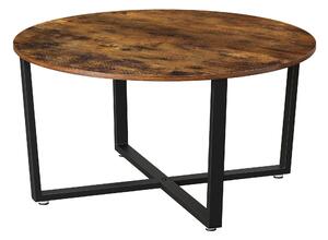 KONFERENČNÝ STOLÍK, hnedá, čierna, kov, kompozitné drevo, 88/88/47 cm Boxxx - Stolíky do obývačky, Online Only