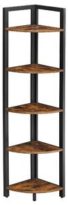 ROHOVÝ REGÁL, hnedá, čierna, uhlíková oceľ, 30/150/30 cm Boxxx - Online Only drobný nábytok, Online Only