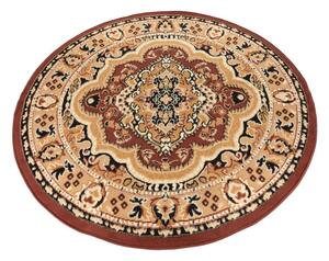 Okrúhly hnedý koberec E951A Atlas PP – odolný a štýlový Rozmer: 140x140 cm