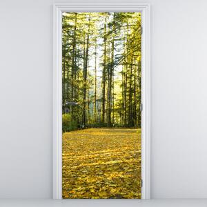 Fototapeta na dvere - Les na jeseň (95x205cm)
