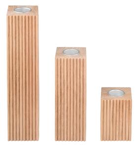Blomus - Dreva Držiak na Sviečku 3 pcs. Dub