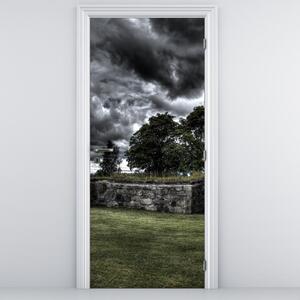 Fototapeta na dvere - Zatiahnutá obloha (95x205cm)