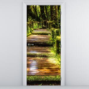 Fototapeta na dvere - Schody v dažďovom pralese (95x205cm)