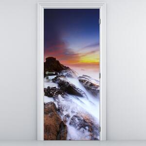 Fototapeta na dvere - Hora v hmle (95x205cm)