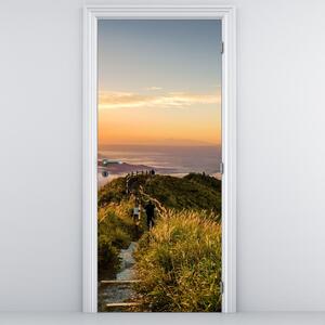 Fototapeta na dvere - Hory pri západe slnka (95x205cm)