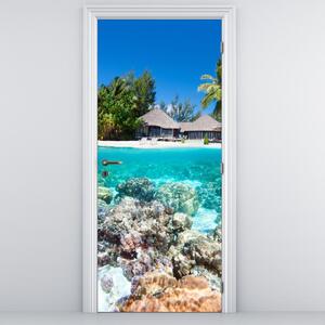 Fototapeta na dvere - Pláže na tropickom ostrove (95x205cm)