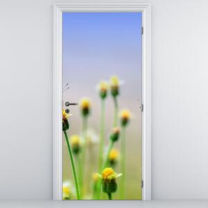 Fototapeta na dvere - Motýle na kvetine (95x205cm)