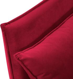 Červená Dvojmiestna zamatová pohovka Agate 158 × 100 × 97 cm MICADONI HOME