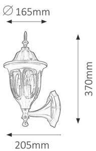 Rabalux MILANO1 vonkajší nástenný lampáš 8342