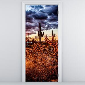 Fototapeta na dvere - Zlatá hodinka púšte (95x205cm)