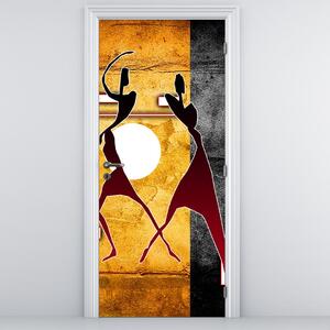 Fototapeta na dvere - Staroveká maľba (95x205cm)