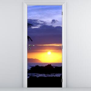 Fototapeta na dvere - Západ slnka nad morom (95x205cm)