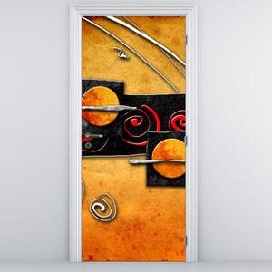Fototapeta na dvere - Abstraktné planéty (95x205cm)
