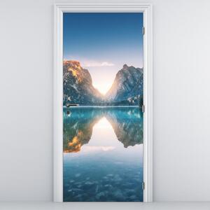 Fototapeta na dvere - Horské jazero (95x205cm)