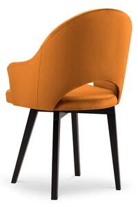 Oranžová Zamatová stolička Gabro MICADONI HOME