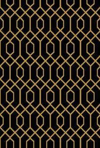 Koberec Diamond K4427G BLACK / GOLD Tyro