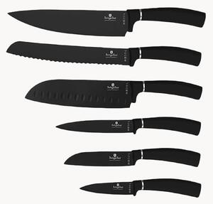 Nože z nehrdzavejúcej ocele Matte Black, 6 ks