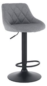 Kondela Barová stolička, látka sivá/čierna, TERKAN 67508