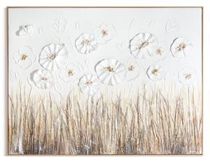Dekorstudio Ručne maľovaný obraz na plátne s rámom - kvety v poli 92 x 122 cm
