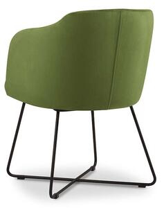 Zelená Zamatová stolička Neo MICADONI HOME