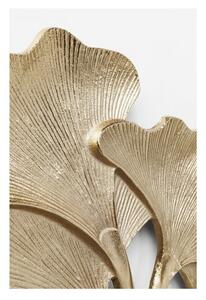 KARE DESIGN Sada 2 ks – Dekorácia na stenu Ginkgo – zlatá, malá 36 × 38 × 2 cm
