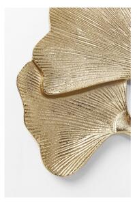 KARE DESIGN Sada 2 ks – Dekorácia na stenu Ginkgo – zlatá, malá 36 × 38 × 2 cm