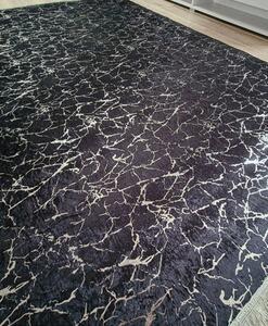 Moderný koberec Parys v čierno-striebornom prevedení | 50x80–200x300 Rozmer: 50x80 cm