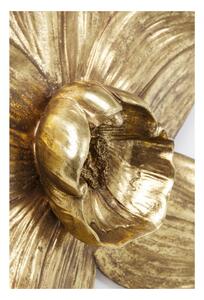 KARE DESIGN Sada 2 ks – Dekorácia na stenu Orchid 44 cm – zlatá 44,3 × 40,1 × 12 cm