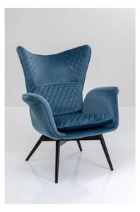 Kreslo Tudor Velvet Blue 100 × 78 × 80 cm KARE DESIGN