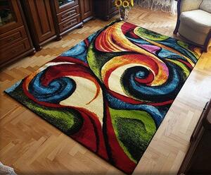 Moderný viacfarebný koberec Magic ARA – obdĺžnikový dizajn Rozmer: 60x100 cm