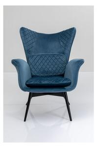 Kreslo Tudor Velvet Blue 100 × 78 × 80 cm KARE DESIGN