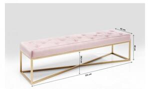 Lavica Crossover 150×40 cm – ružová mosadz 40 × 151 × 41 cm KARE DESIGN