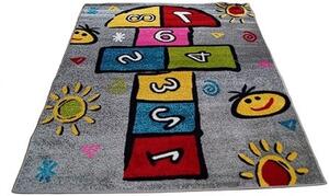 HU Viacfarebný detský koberec Kids preskakovačka Rozmer: 60x100 cm