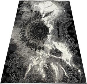 HU Čierny-hnedý moderný koberec Glamour 27237-Siyach Rozmer: 60x110 cm