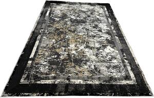 HU Viacfarebný moderný koberec Glamour 23348-Siyach Rozmer: 60x110 cm
