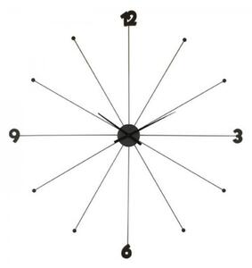 KARE DESIGN Nástenné hodiny Like Umbrella – čierna 100 × 100 × 6 cm