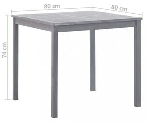 Záhradný stôl 80x80 cm z akáciového dreva Dekorhome Sivá