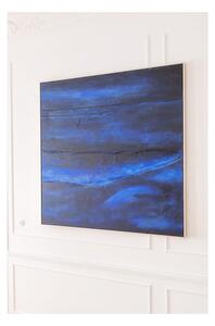 KARE DESIGN Olejomaľba Abstract Deep 155×155 cm – modrá 154,6 × 154,6 × 4,9 cm