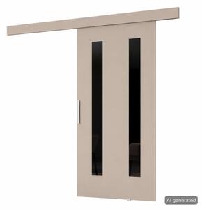 MINIO – Posuvné dvere „CLEAN H“ s šírkou 76 cm, farba kašmírová béžová / čierna