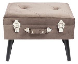 KARE DESIGN Stolička Suitcase – šedá 35 × 50 × 37,5 cm