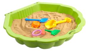 KONDELA Detské pieskovisko, plast, zelená, SANDEO MINI