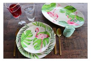 KARE DESIGN Sada 2 ks – Tanier Flamingo Holidays 40 cm – ovál 4 × 40 × 28,5 cm