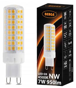 BERGE LED žiarovka - G9 - 7W - 790Lm - PVC - neutrálna biela