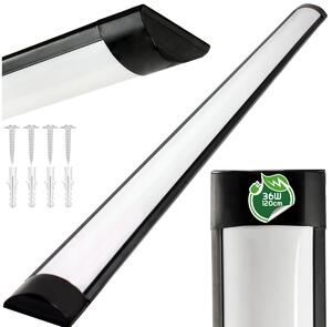 BERGE LED panel MARS - čierne svietidlo SLIM - 120cm - 36W - 230V - 3600Lm - neutrálna biela