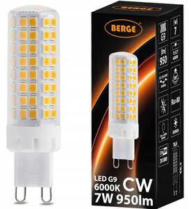 BERGE LED žiarovka - G9 - 8W - 800Lm - studená biela