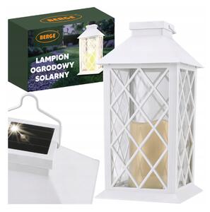 BERGE LED solárny záhradný lampáš biely 2V 35MA